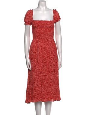 Reformation Inka Dress - Red With White Stars